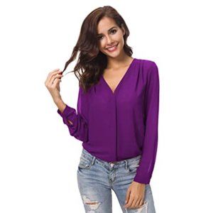 Sheer Purple Blouse in Medium
